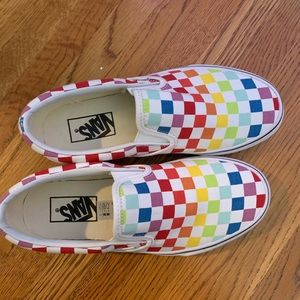 Vans Shoes - Women’s Vans Colorful Checkered Slip On Shoe Vans Shoes - Women’s Vans Colorful Checkered Slip On Shoe